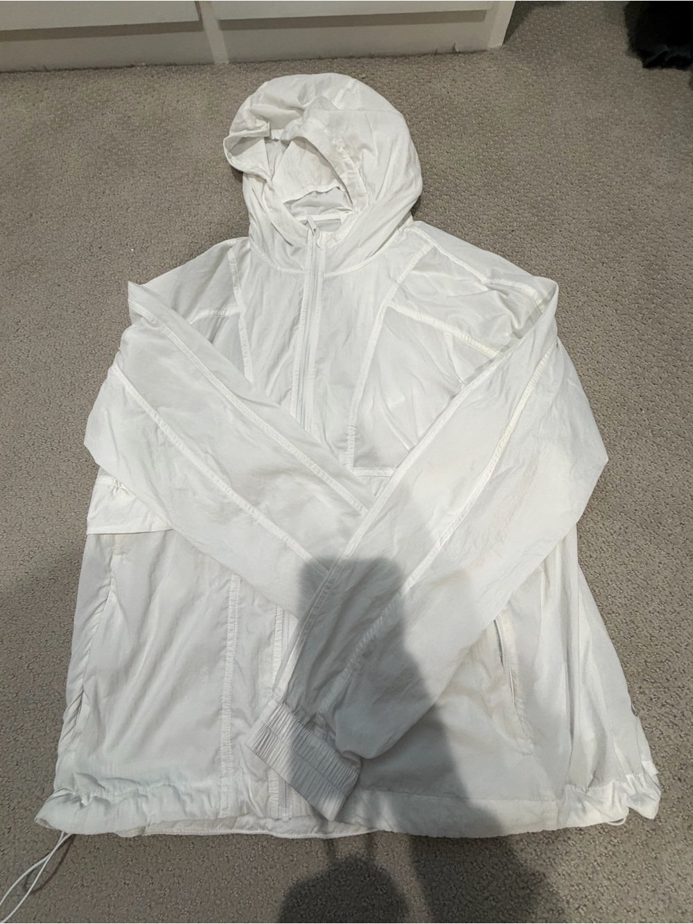 White Lightweight Hooded Jacket - Women